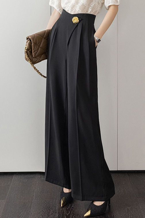 Irregular straight leg suit pants - liwisi