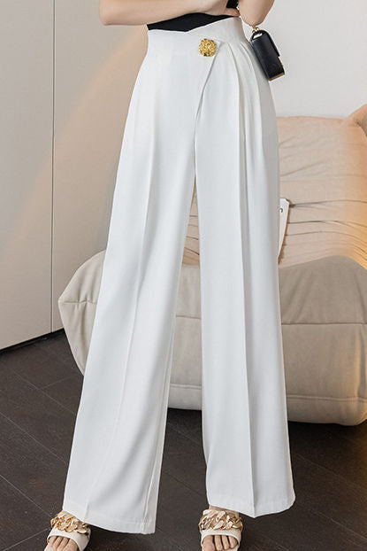 Irregular straight leg suit pants - liwisi