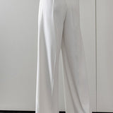 Irregular straight leg suit pants - liwisi