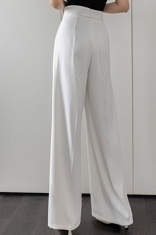 Irregular straight leg suit pants - liwisi