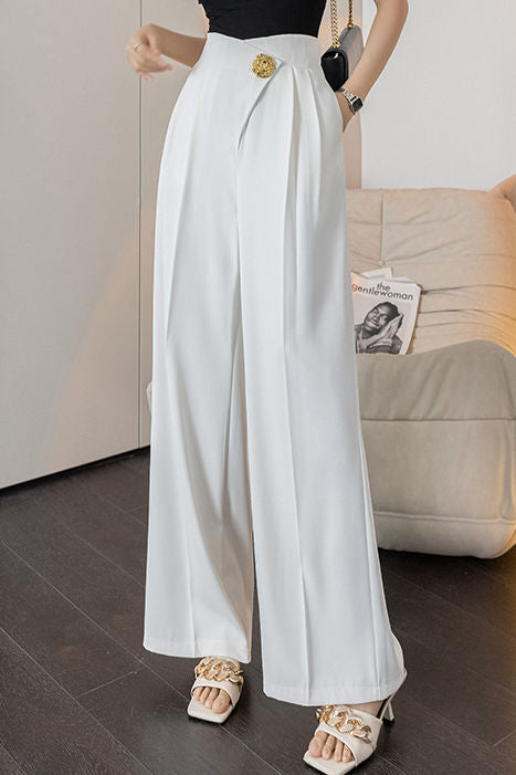Irregular straight leg suit pants - liwisi