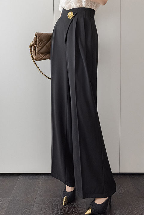 Irregular straight leg suit pants - liwisi