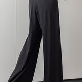 Irregular straight leg suit pants - liwisi