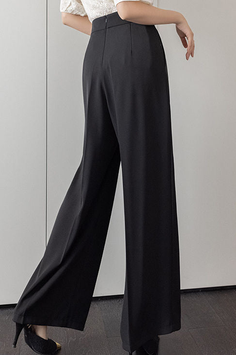 Irregular straight leg suit pants - liwisi