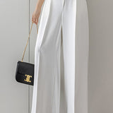 Irregular straight leg suit pants - liwisi