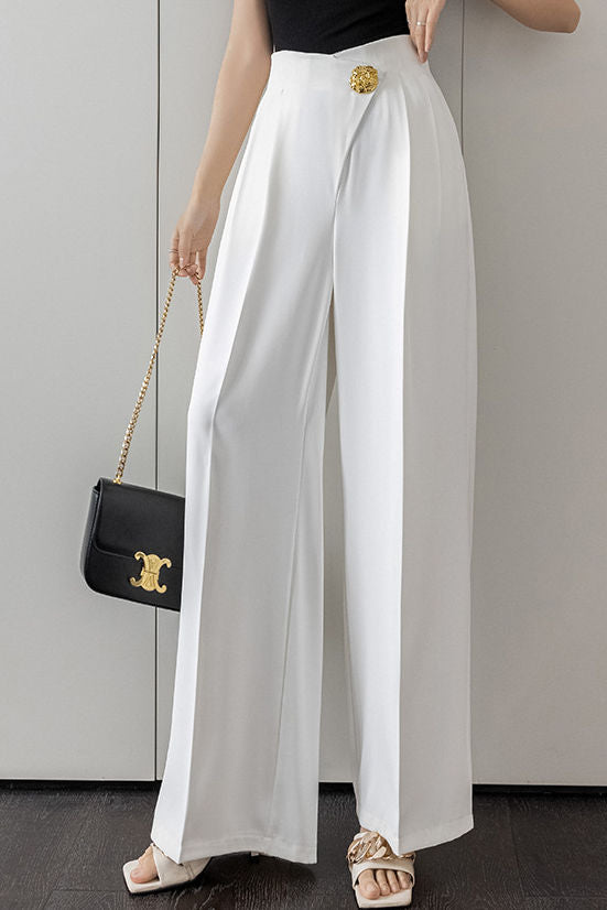 Irregular straight leg suit pants - liwisi