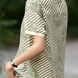 Round neck printed short sleeve T-shirt - liwisi
