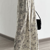 Ink wash printed wide-leg pants - liwisi