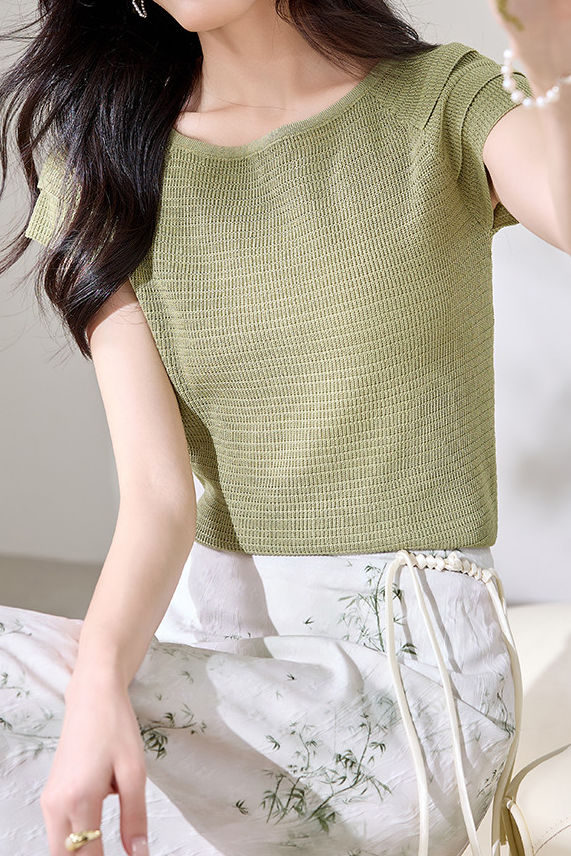 Japanese style solid color knit top - liwisi
