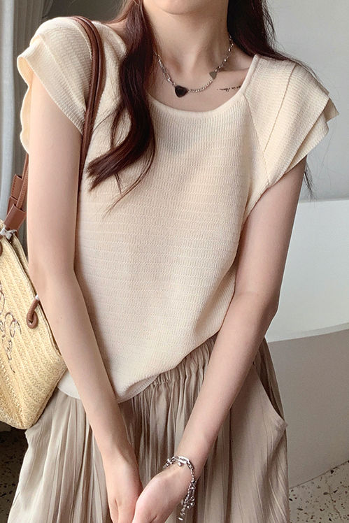 Japanese style solid color knit top - liwisi