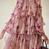 Floral off-shoulder dress - liwisi