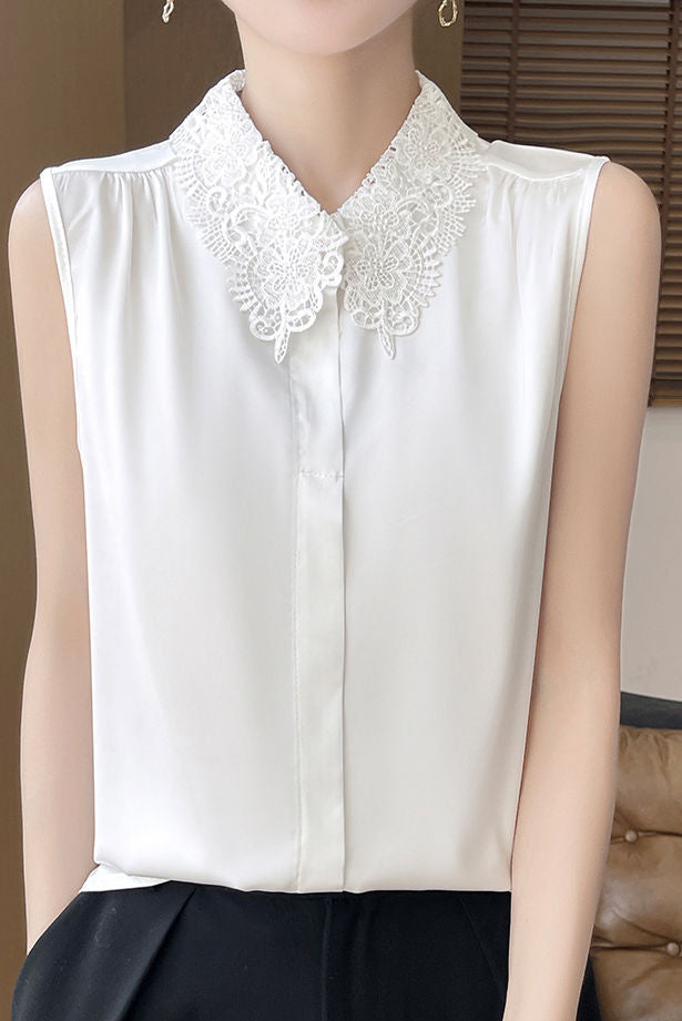 Polo collar sleeveless shirt - liwisi