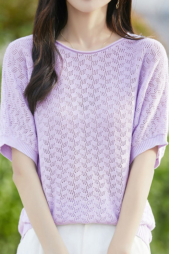 Loose-fitting versatile pure cotton short sleeve T-shirt - liwisi