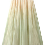 Elegant Gradient Pleated Midi Skirt - liwisi