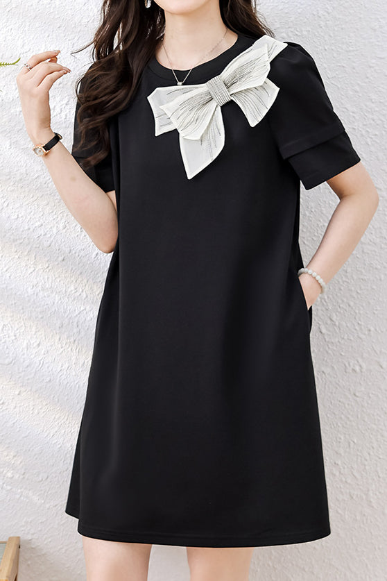 Fashion Minimalist Bow Dress - liwisi