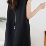 Simple and Elegant Sleeveless Tank Dress - liwisi