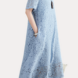 Versatile Loose-Fit Lace Dress - liwisi