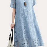 Versatile Loose-Fit Lace Dress - liwisi
