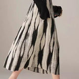 Casual Versatile Printed Midi Skirt - liwisi
