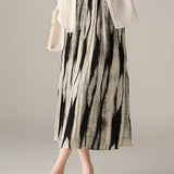 Casual Versatile Printed Midi Skirt - liwisi