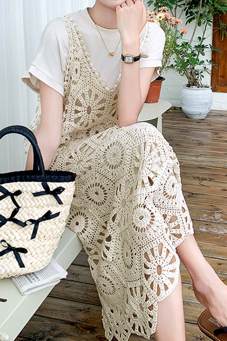 Vacation-Style Versatile Lace Cover-Up Two-Piece Set - liwisi