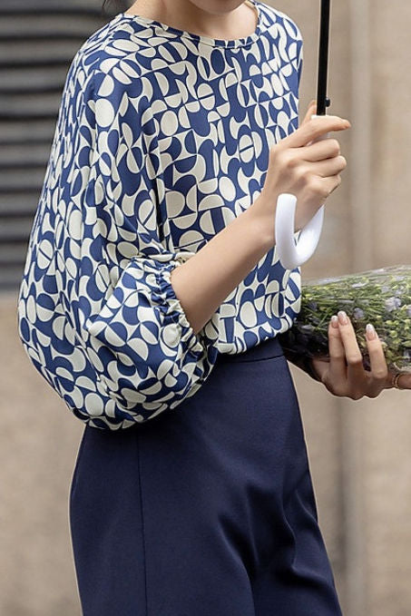 Fashionable casual printed shirt - liwisi