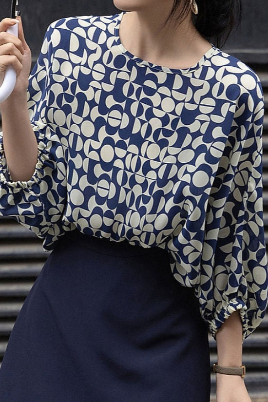 Fashionable casual printed shirt - liwisi