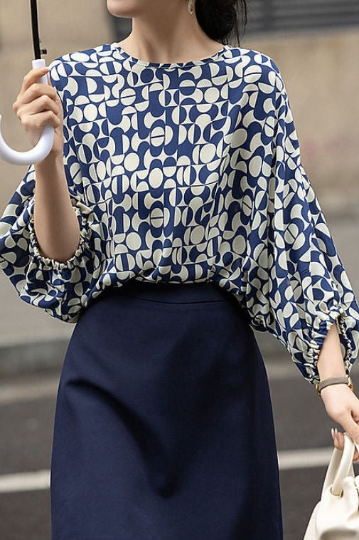 Fashionable casual printed shirt - liwisi