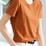 Simple and fashionable tie-dye crewneck T-shirt - liwisi