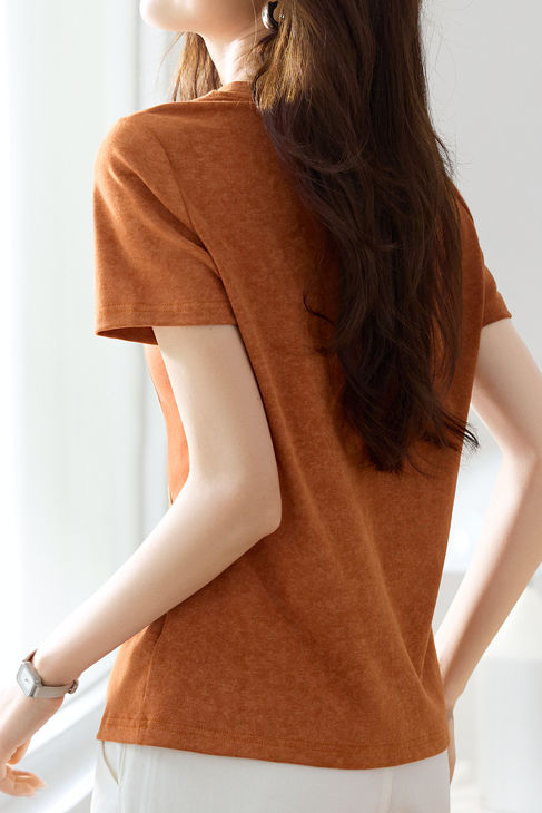 Simple and fashionable tie-dye crewneck T-shirt - liwisi
