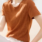 Simple and fashionable tie-dye crewneck T-shirt - liwisi