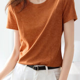 Simple and fashionable tie-dye crewneck T-shirt - liwisi