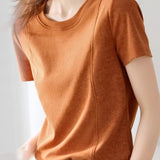 Simple and fashionable tie-dye crewneck T-shirt - liwisi