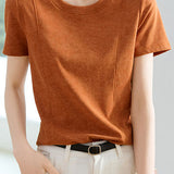 Simple and fashionable tie-dye crewneck T-shirt - liwisi