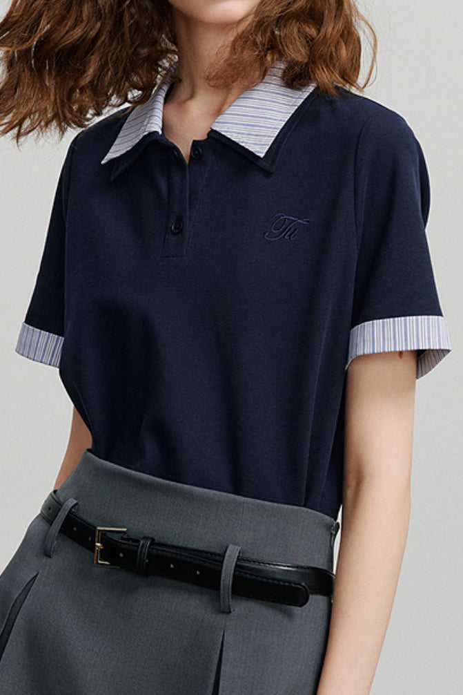 Color-block polo shirt - liwisi