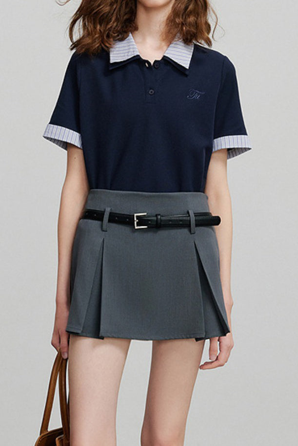 Color-block polo shirt - liwisi