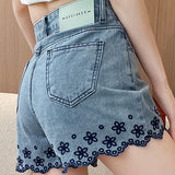Fashion Casual Embroidered Shorts - liwisi