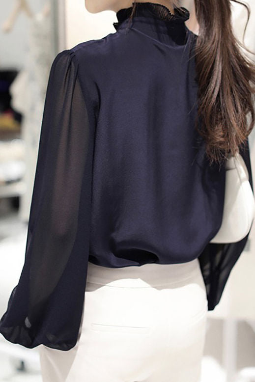 Fashion Elegant Ruffled Women's Blouse - liwisi