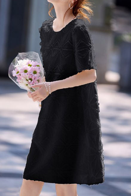 Elegant Soft Sheared Textured Dress - liwisi