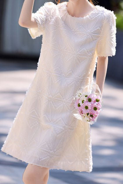 Elegant Soft Sheared Textured Dress - liwisi