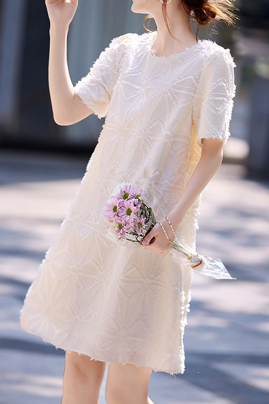 Elegant Soft Sheared Textured Dress - liwisi