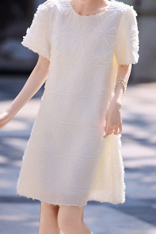 Elegant Soft Sheared Textured Dress - liwisi