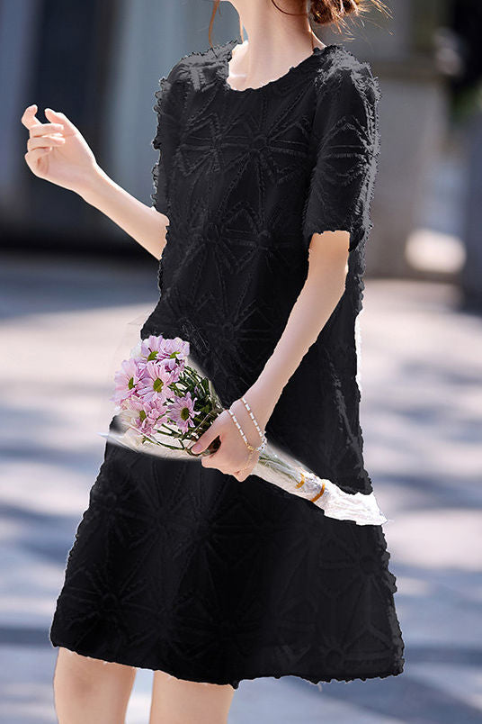 Elegant Soft Sheared Textured Dress - liwisi