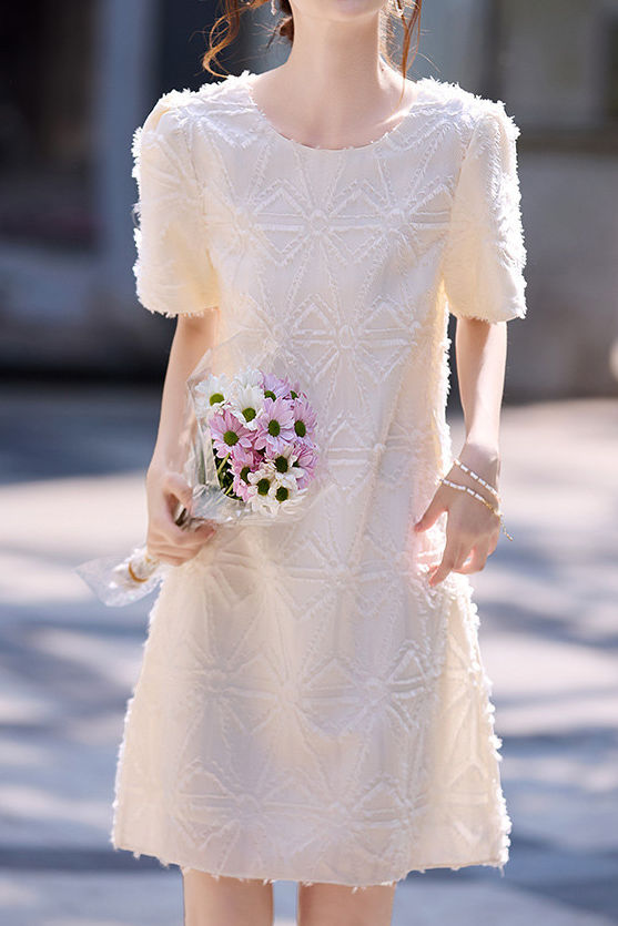 Elegant Soft Sheared Textured Dress - liwisi