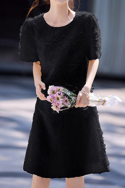 Elegant Soft Sheared Textured Dress - liwisi