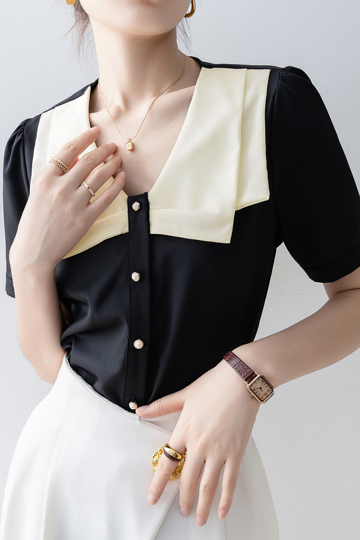 Fashion Temperament Short-sleeve Shirt - liwisi