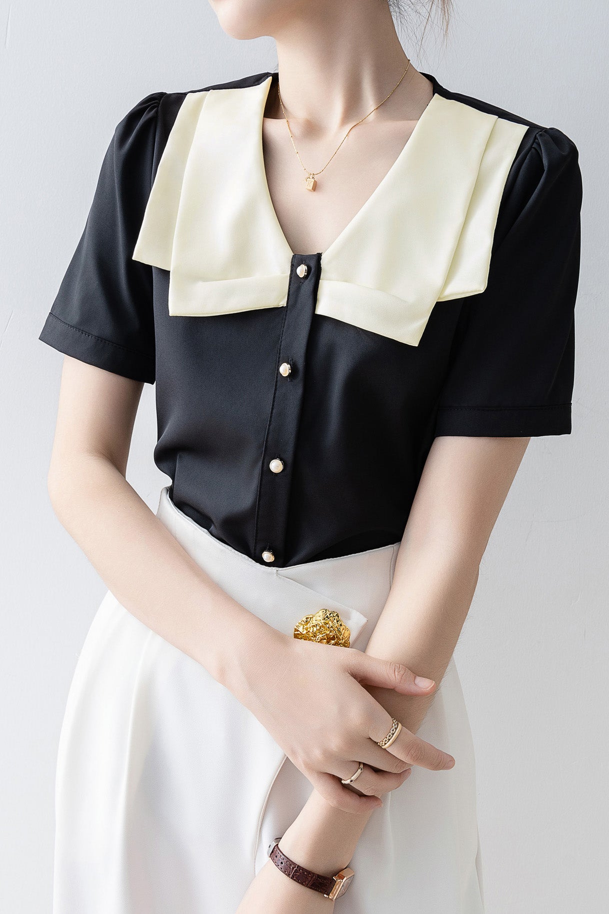 Fashion Temperament Short-sleeve Shirt - liwisi
