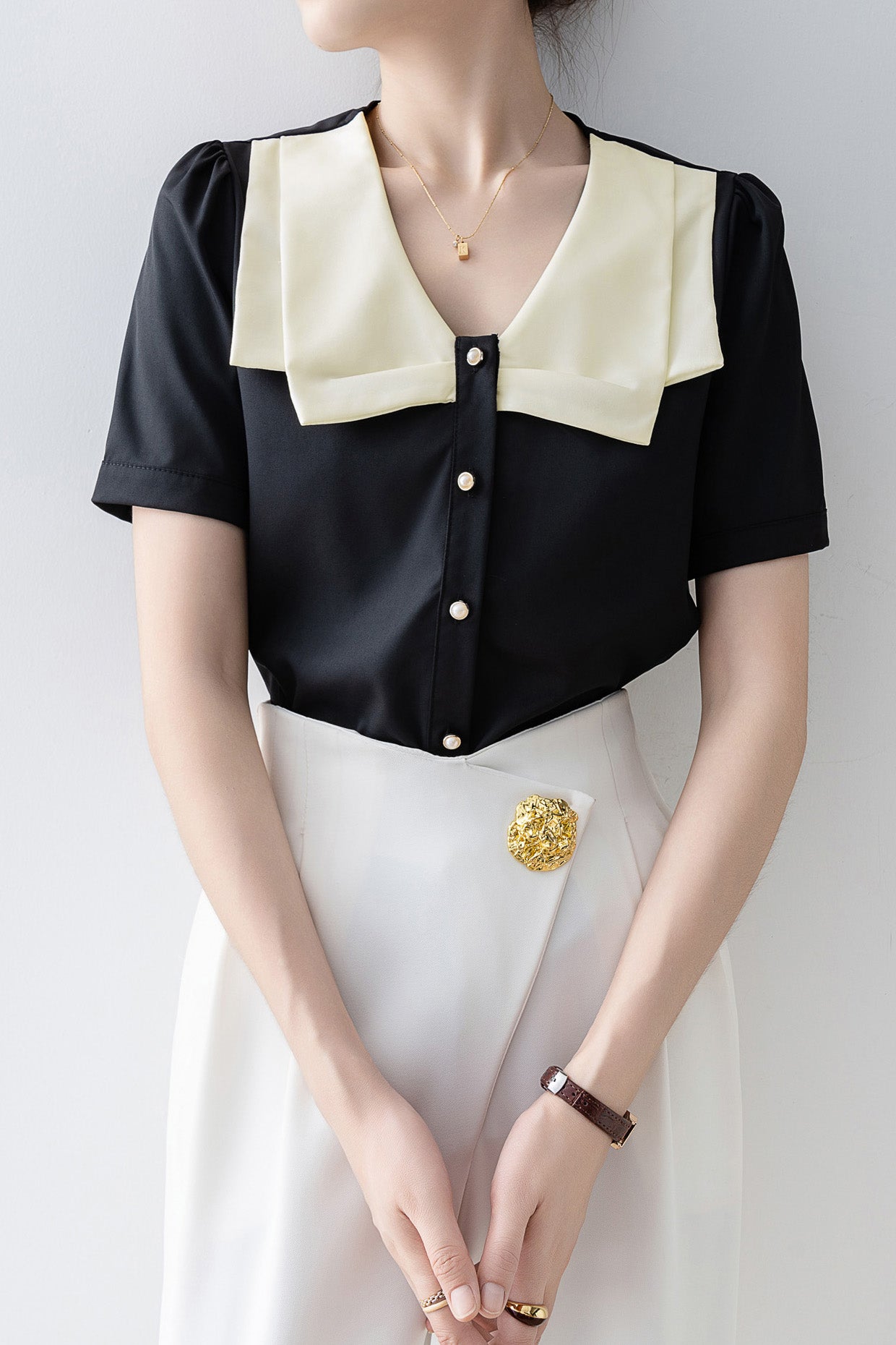 Fashion Temperament Short-sleeve Shirt - liwisi