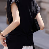 Fashion Batwing Sleeve Waist-cinched Shirt - liwisi