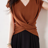 Fashion Batwing Sleeve Waist-cinched Shirt - liwisi